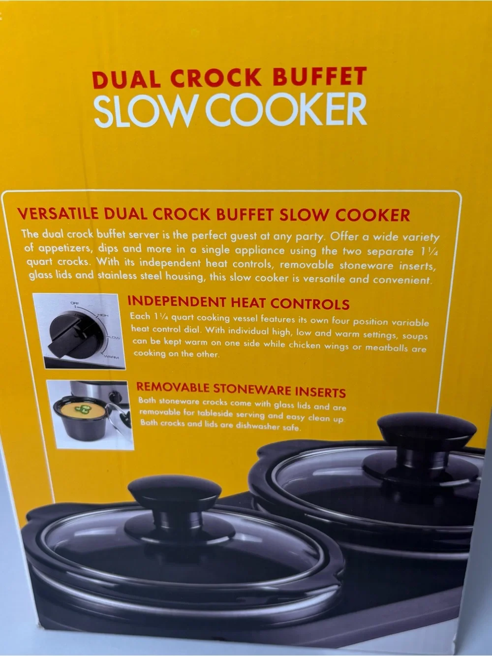 Chalet kitchen dual crock buffet silver slow cooker